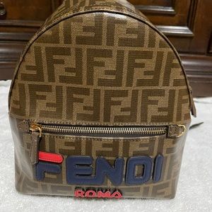 Authentic Fendi x Fila Monogram Mini Backpack